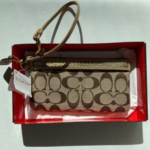 NWT**** beaded coach wristlet